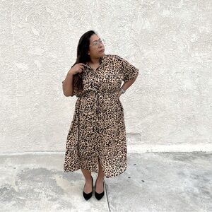 ❌SOLD❌ Leopard dress plus size